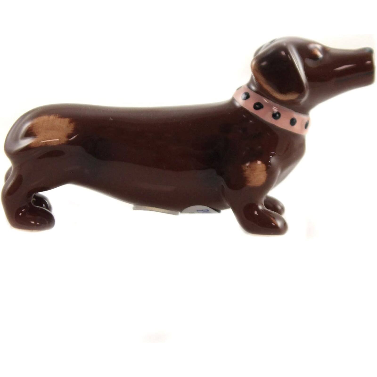 Angle. Pacific Trading - Long Love Affair Dachshund Ceramic Magnetic Salt and Pepper Shaker Set - Multicolor.