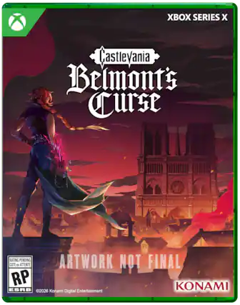XBOX SERIES X
Castlevania: Belmont's Curse
RATING PENDING
ARTWORK NOT FINAL
COTE 21 ATTENTE
RP
ESRB
©2026 Konami Digital Entertainment
KONAMI - RP (Rating Pending)