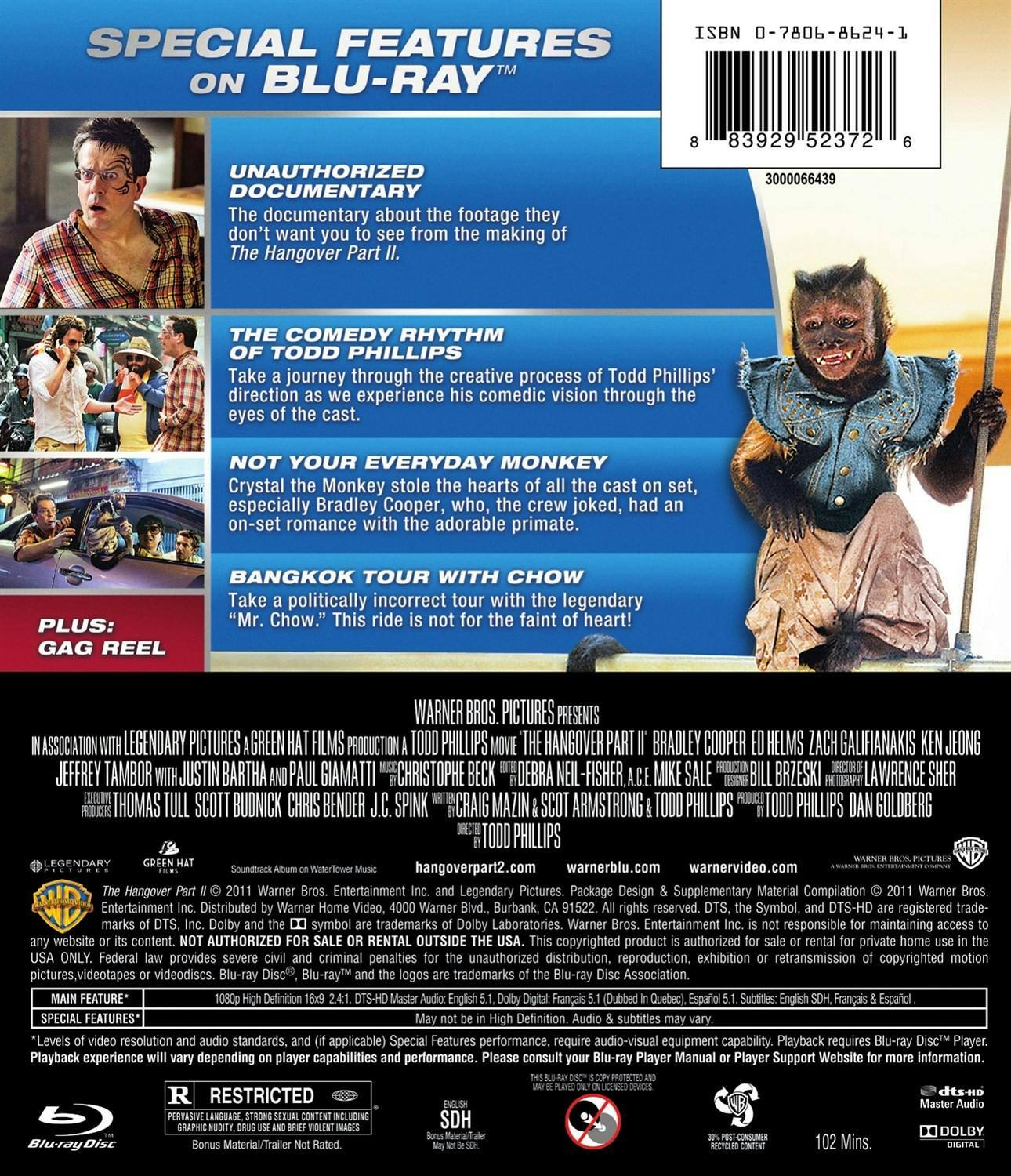 Back. The Hangover Part II (Blu-ray New Box Art) [Blu-ray].