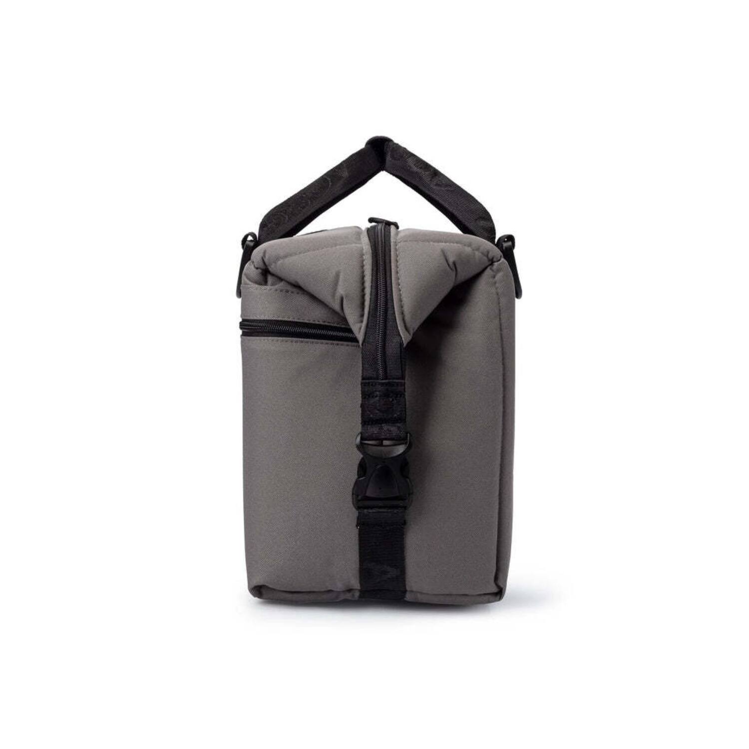 Angle. AO Coolers - AO Coolers Original Canvas Series 24-Pack Soft Cooler (Charcoal) - Charcoal.