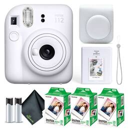 Fujifilm - INSTAX MINI 12 Instant Film Camera with Instant Film - Clay White