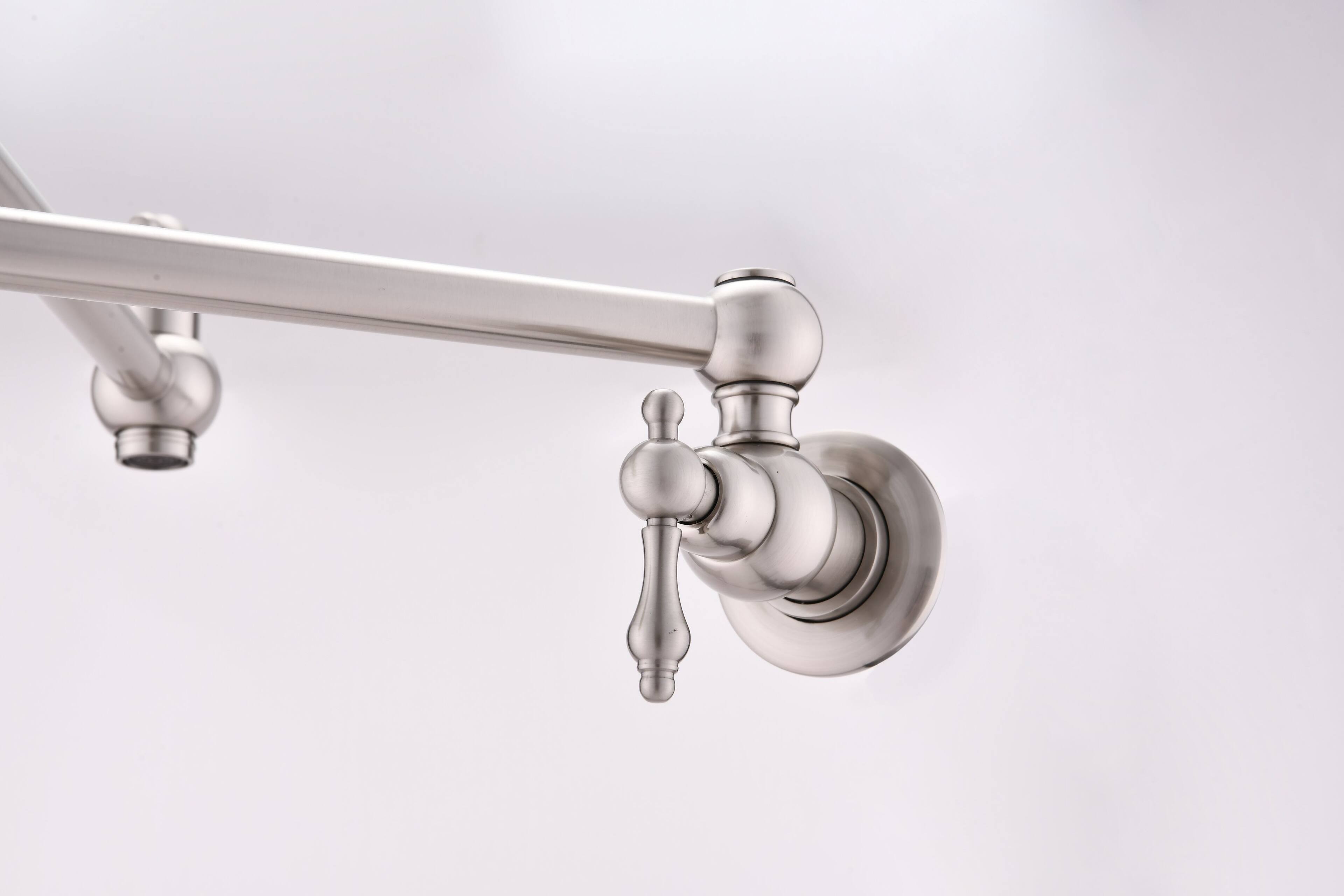 Alt View 10. Siljoy - Pot Filler Faucet Wall Mount - Brushed Nickel.