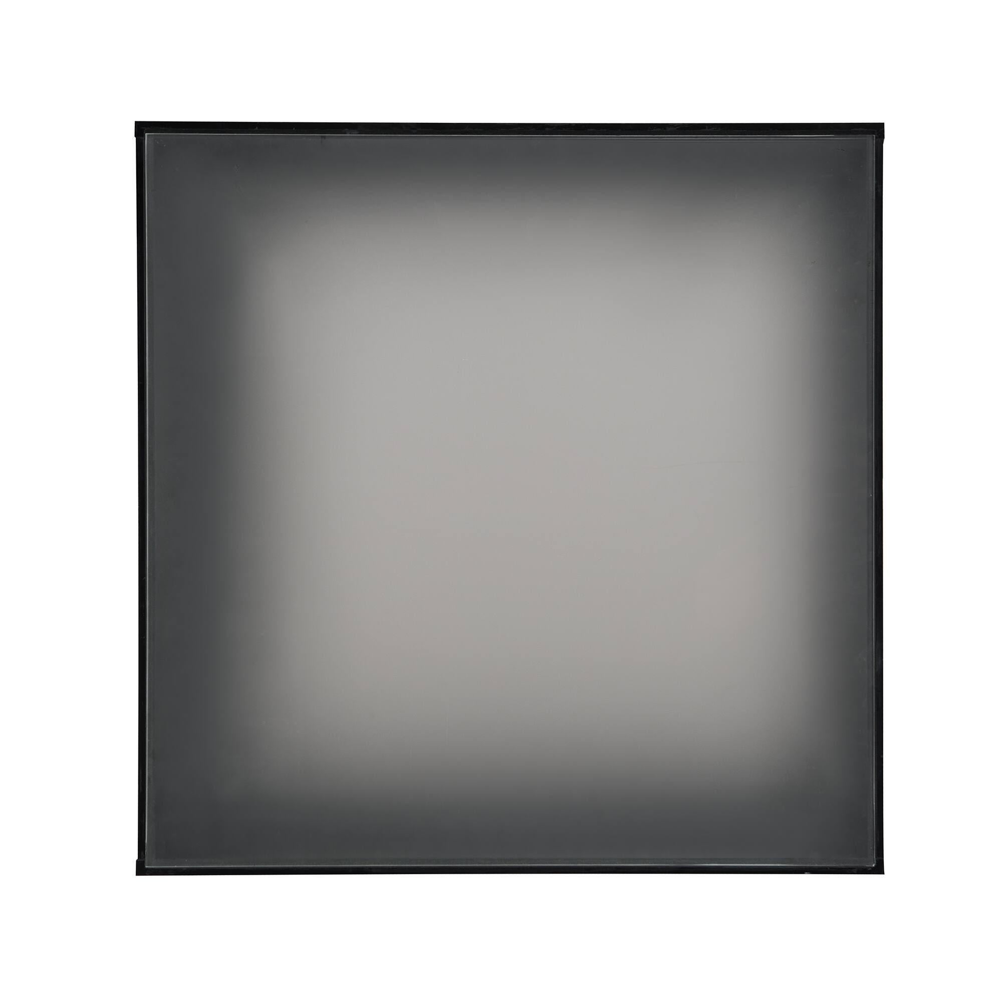 Alt View 8. Tiramisubest - Square High Glossy Coffee Table with 16-color LED Strip Lights,Modern Center Table with Frosted Tempered Glass Top,Black - Black.