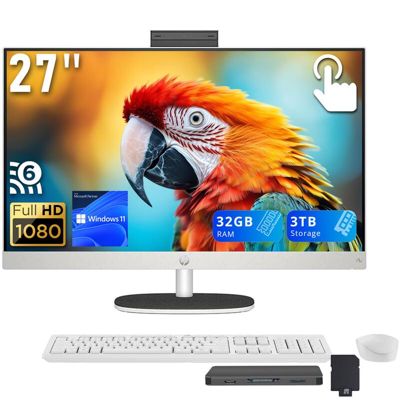 HP - 27 All-in-One 27 FHD Display (Ryzen AI 7 350, 32GB, 2TB SSD, AMD Radeon 680M, WiFi 6, Win 11 Pro) - White price history on PriceWatchPro