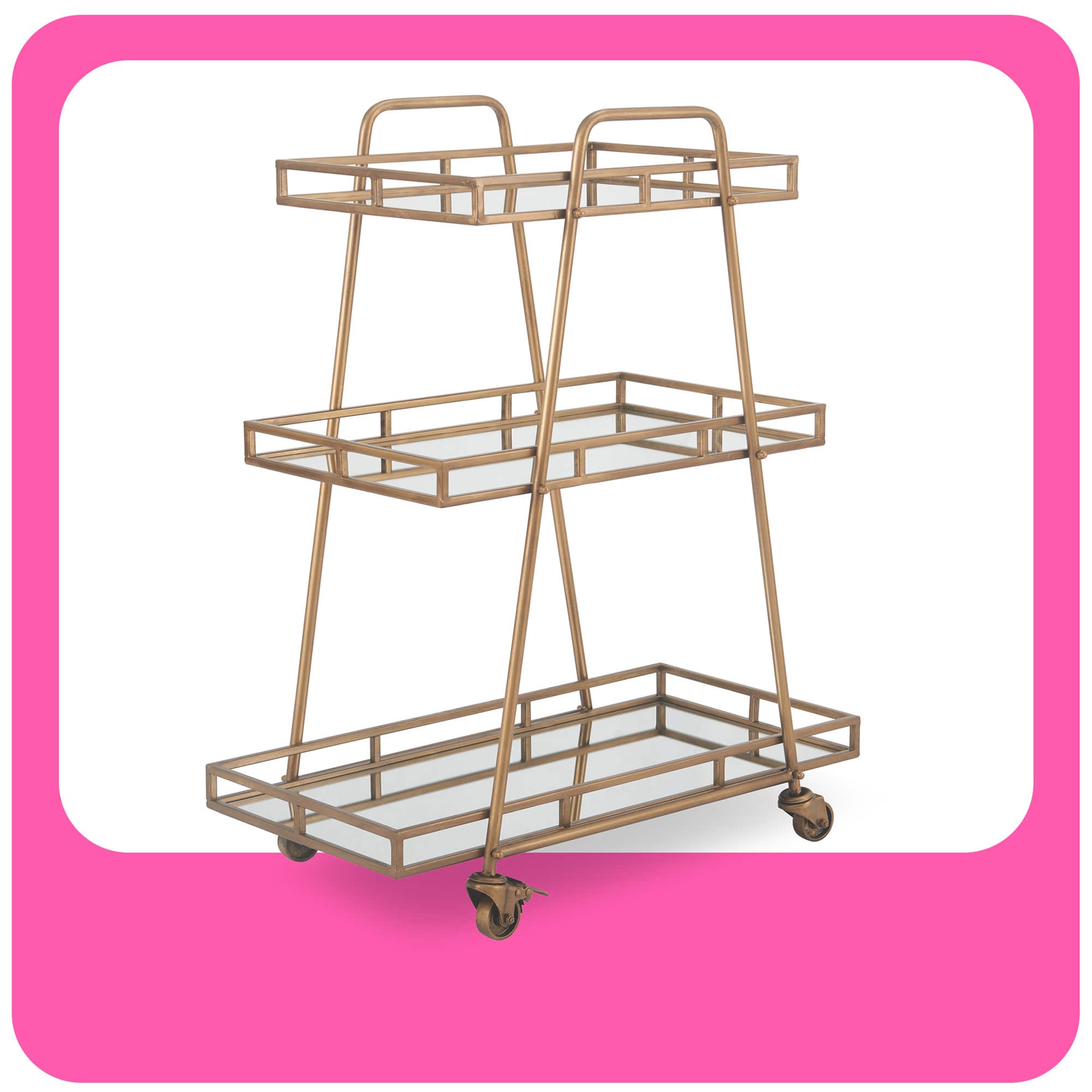 Adore Decor - Addison Bar Cart - Antique Gold price history on PriceWatchPro