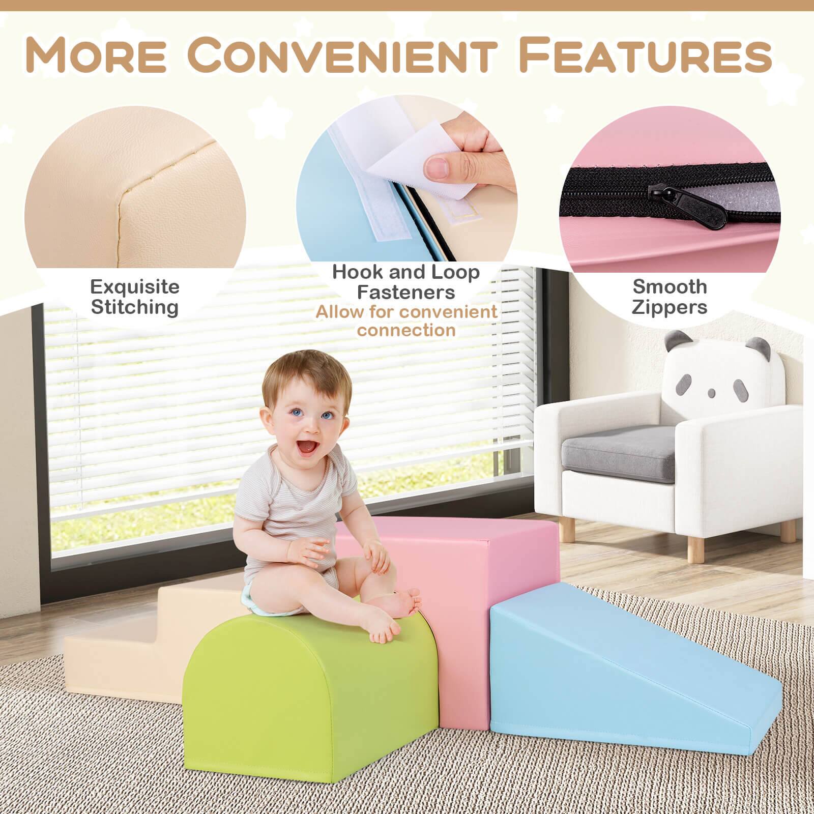 MORE CONVENIENT FEATURES

- Exquisite Stitching
- Hook and Loop Fasteners Allow for convenient connection
- Smooth Zippers