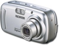 Angle Standard. Samsung - Digimax 4.0MP Digital Camera - Silver.