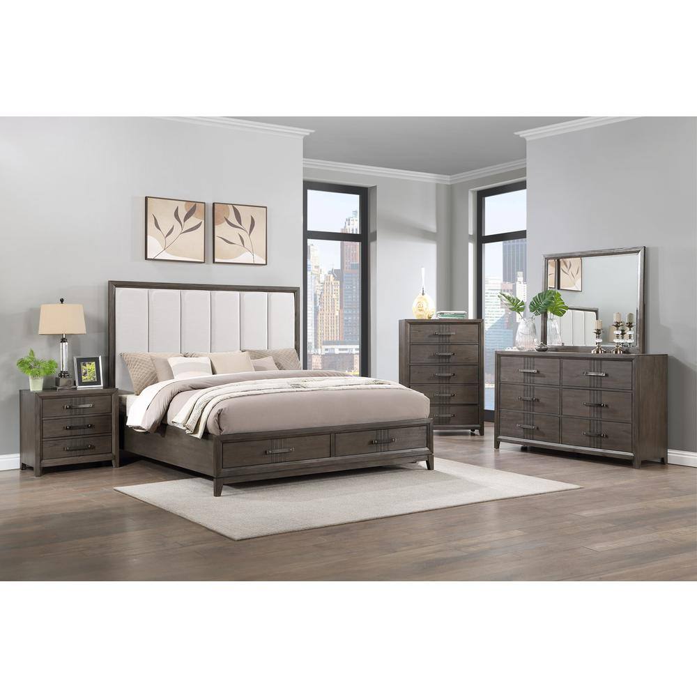 Alt View 3. New Classic Furniture - Landon Nightstand-Walnut - Walnut.