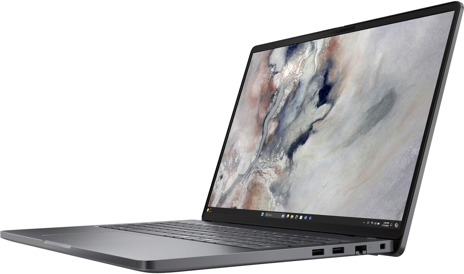 Angle. Dell - Dell Pro 16 PC16250 16", Intel Core 5 120U, 8GB DDR5, 256 GB, SSD, Windows 11 Pro.