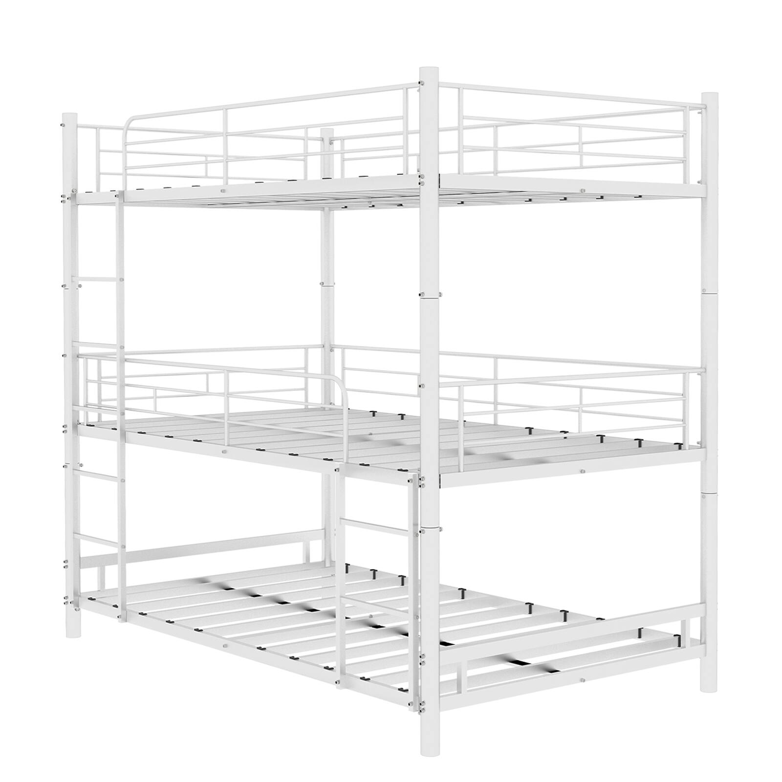 Alt View 10. Loheer - Loheer Twin Size White Metal Bed Frame Heavy Duty Steel Twin Bed Space Saving Noise Free Mattress Foundation - White.