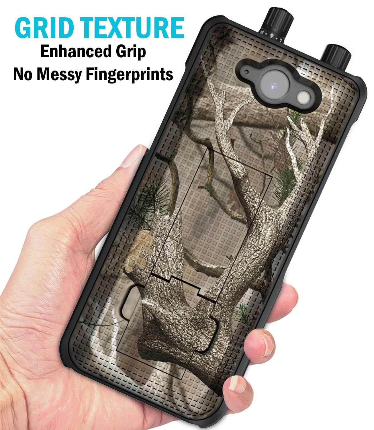 GRID TEXTURE  
Enhanced Grip  
No Messy Fingerprints