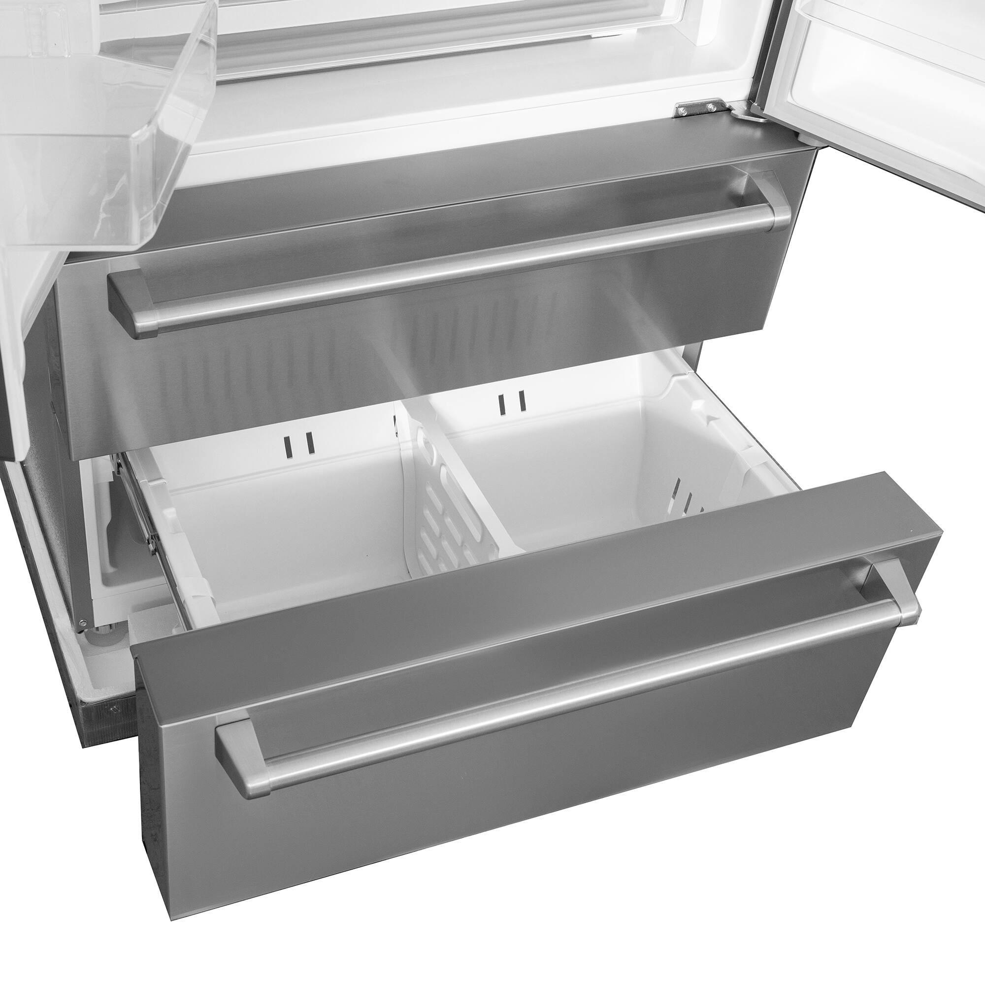 Alt View 8. Kucht - Pro-Style 36 in. 22.5 cu. ft. Counter Depth Freestanding French Door Refrigerator in Stainless Steel with Ice Maker - Stainless Steel.