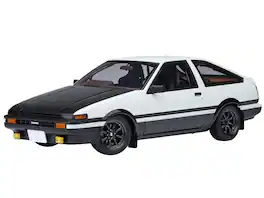 Toyota Sprinter Trueno (AE86) RHD Project D Final Ver. White w/Carbon Hood Initial D 1995-2013 1/18 Model Car by Autoart