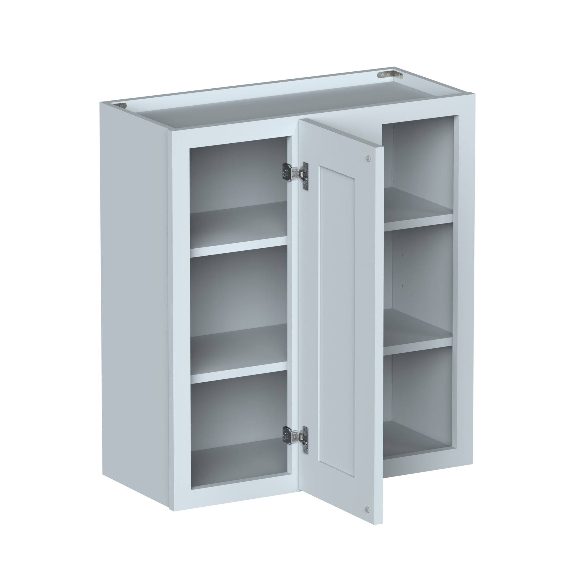 Alt View 2. Boyel Living - Dove Gray Standard Corner Wall Cabinets 30.Wx12in.H Ready to Assemble Kitchen Cabinets - DOVE GRAY.