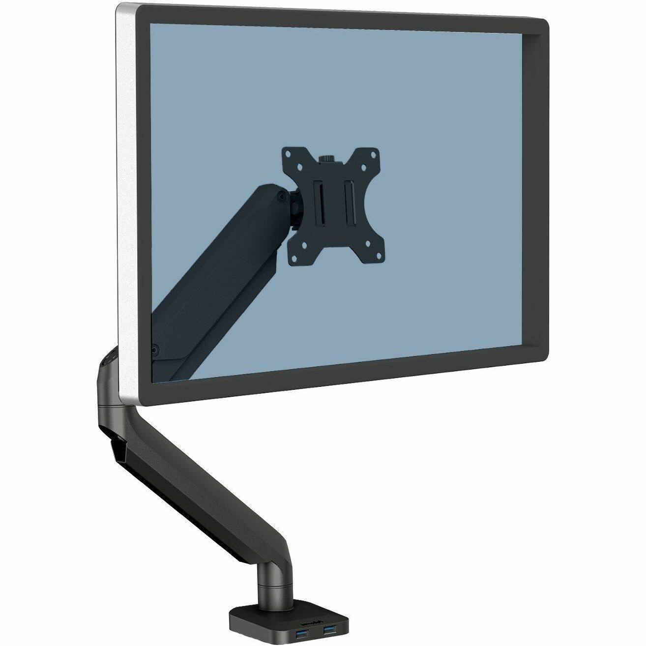 Alt View 6. Fellowes - Fellowes Platinum Series High Quality Single Monitor Arm for 40-Inch Monitors, Full Motion, 360° Rotation, VESA - Black.