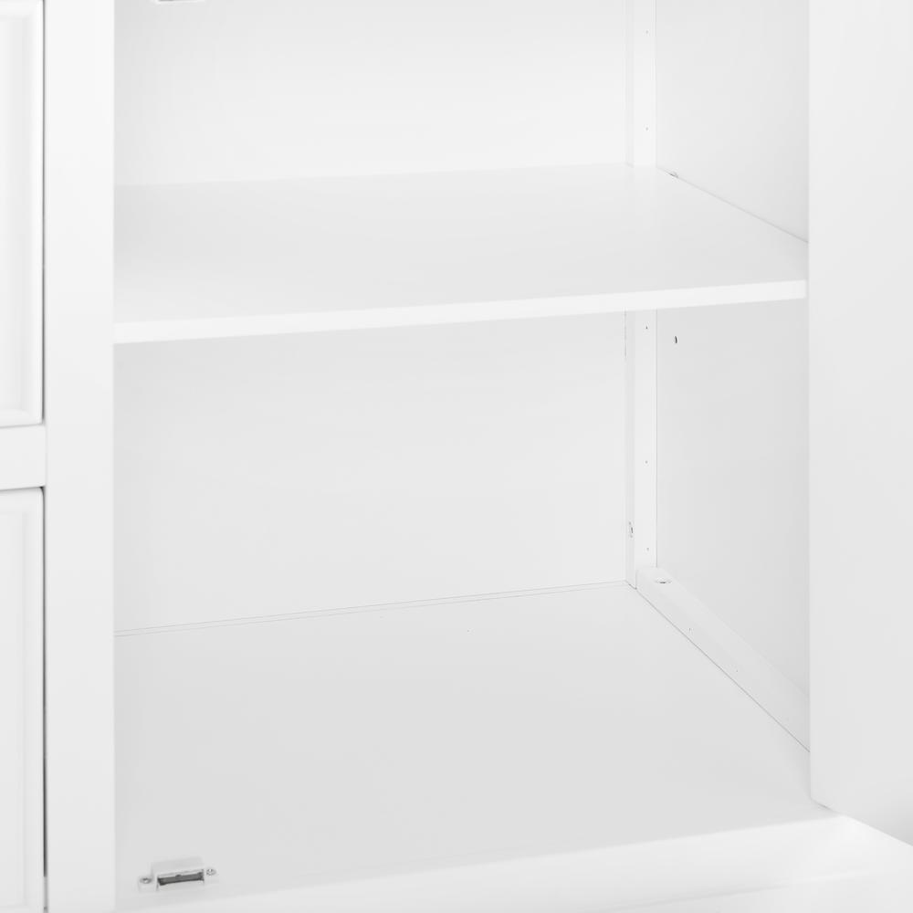 Alt View 9. Crosley Furniture - Cutler Faux Marble Top Kitchen Island W/X-Back Stools, Kitchen Island & 2 Stools - White.