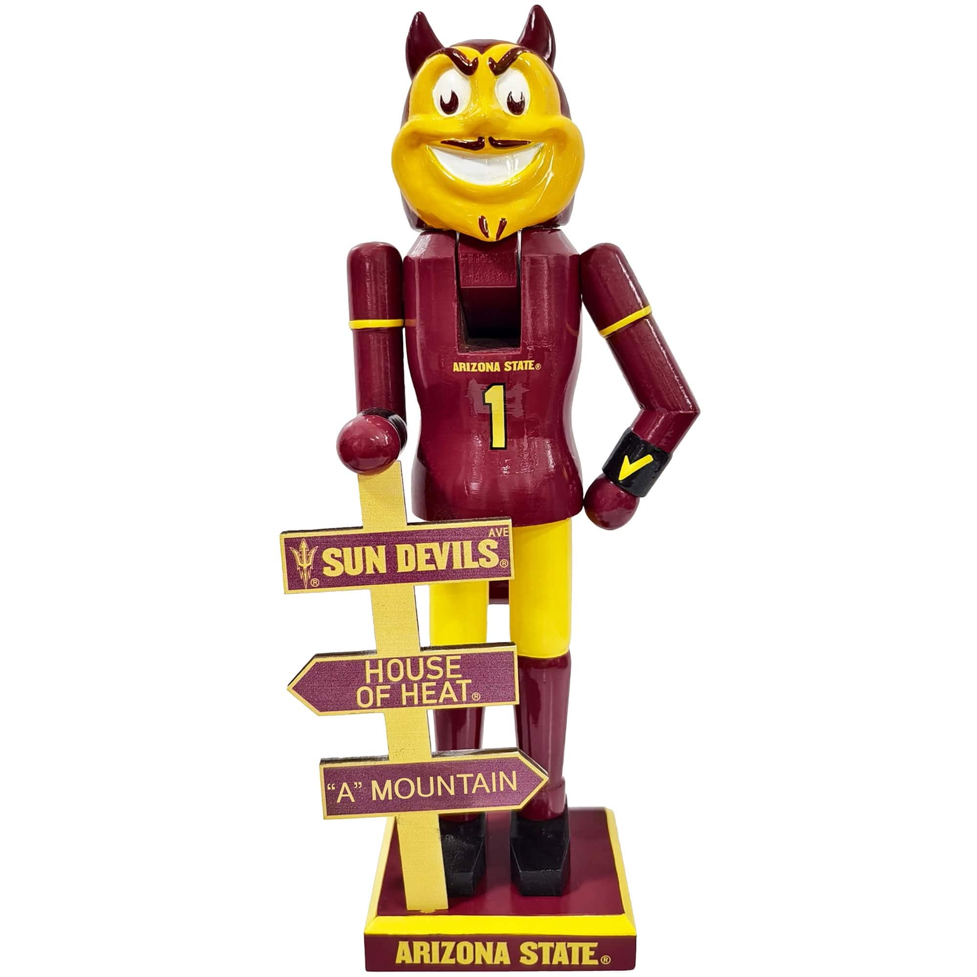 Santa's Workshop - Arizona State Sun Devils 12" Mascot Nutcracker - Red