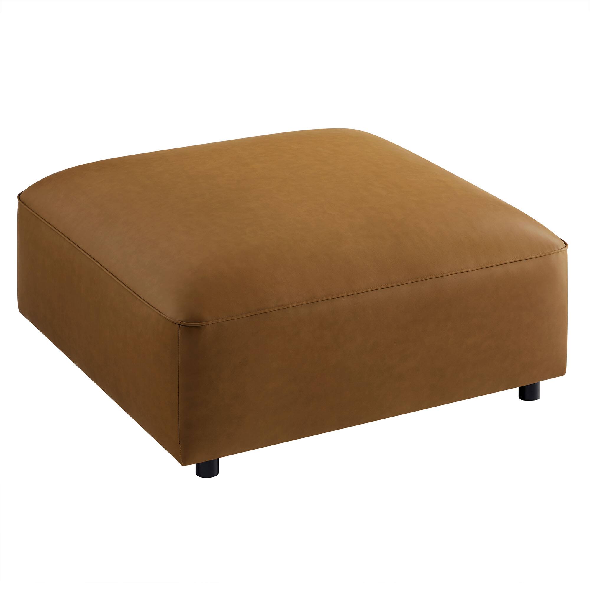 Alt View 2. Modway - Auren Upholstered Vegan Leather Ottoman by Modway - Camel.