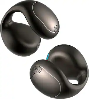 Front. Soundcore - by Anker C40i Open-Ear Cip-On Earbud Headphones - Graphite Gray.
