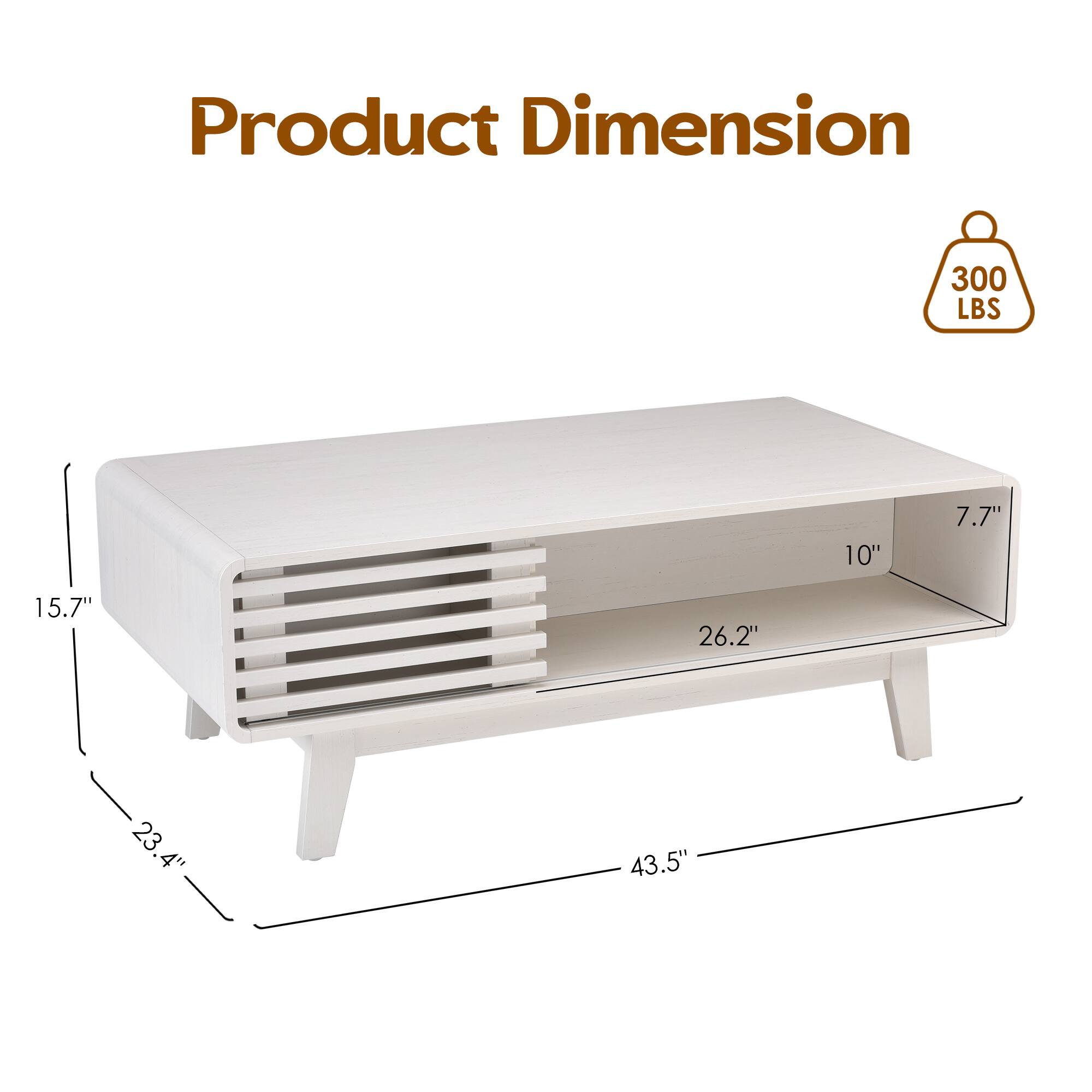 Product Dimension  
300 LBS  
10"  
7.7"  
15.7"  
26.2"  
23.4"  
43.5"