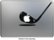 Front Zoom. MacDecals - Golf Decal for Apple® MacBook® - Black.