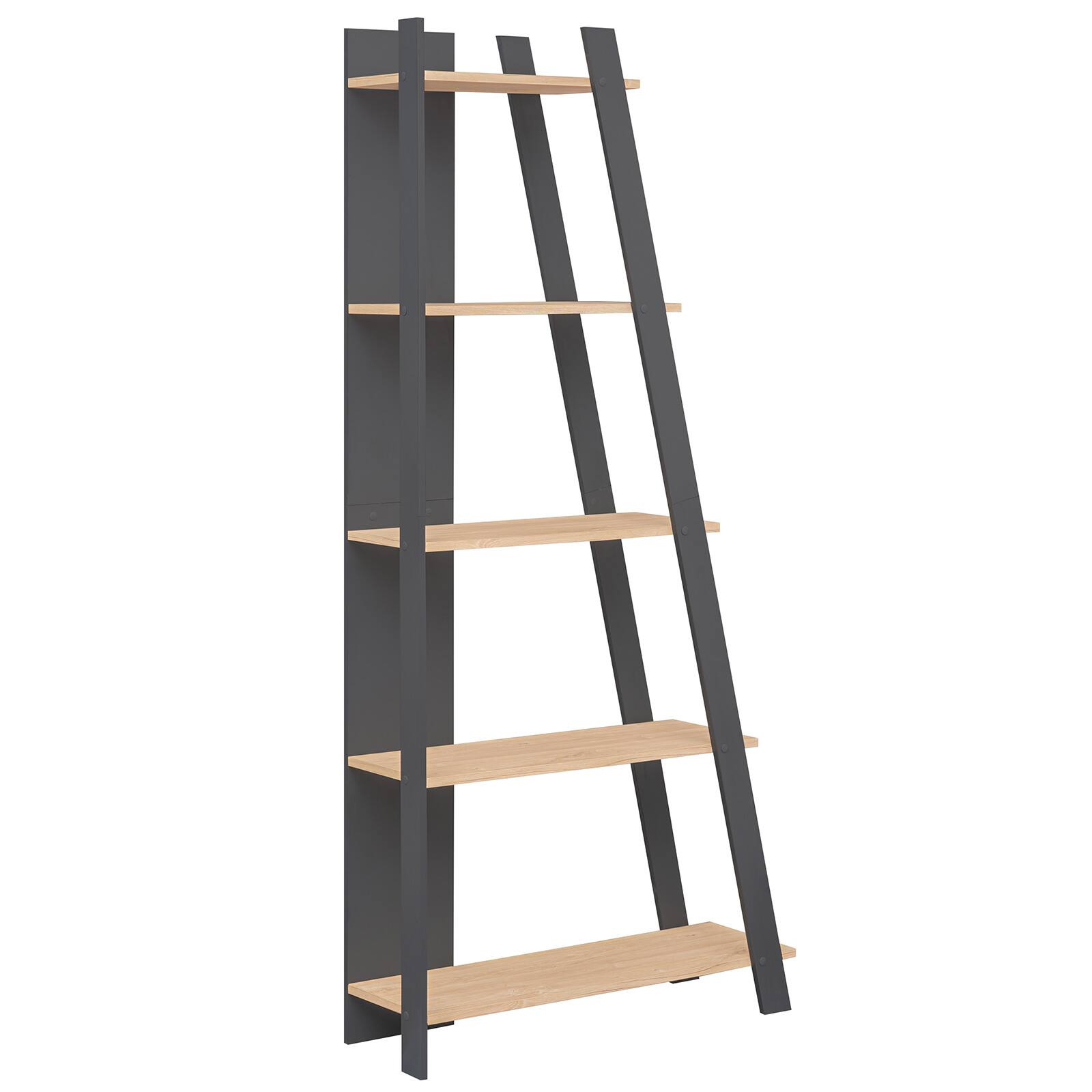 Alt View 9. Gymax - Gymax 5-Tier Modern Bookshelf Wooden Vertical Display Book Shelf for Small Space Gray & Natural - Gray.