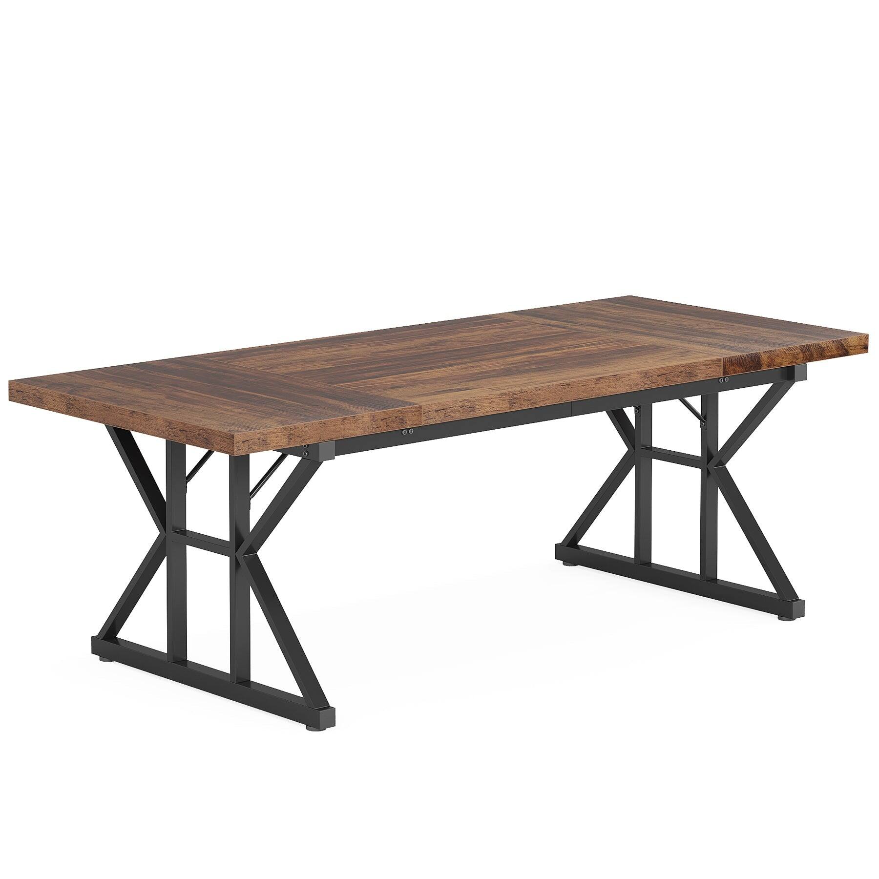 Alt View 3. Tribesigns - Office Executive Desk, For Computer Work and Writing in Home Offices and Everyday Organization - Brown.