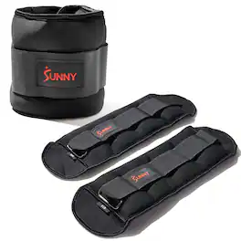Sunny Health & Fitness - Ankle Weight 5-Pound (Pair) - Black