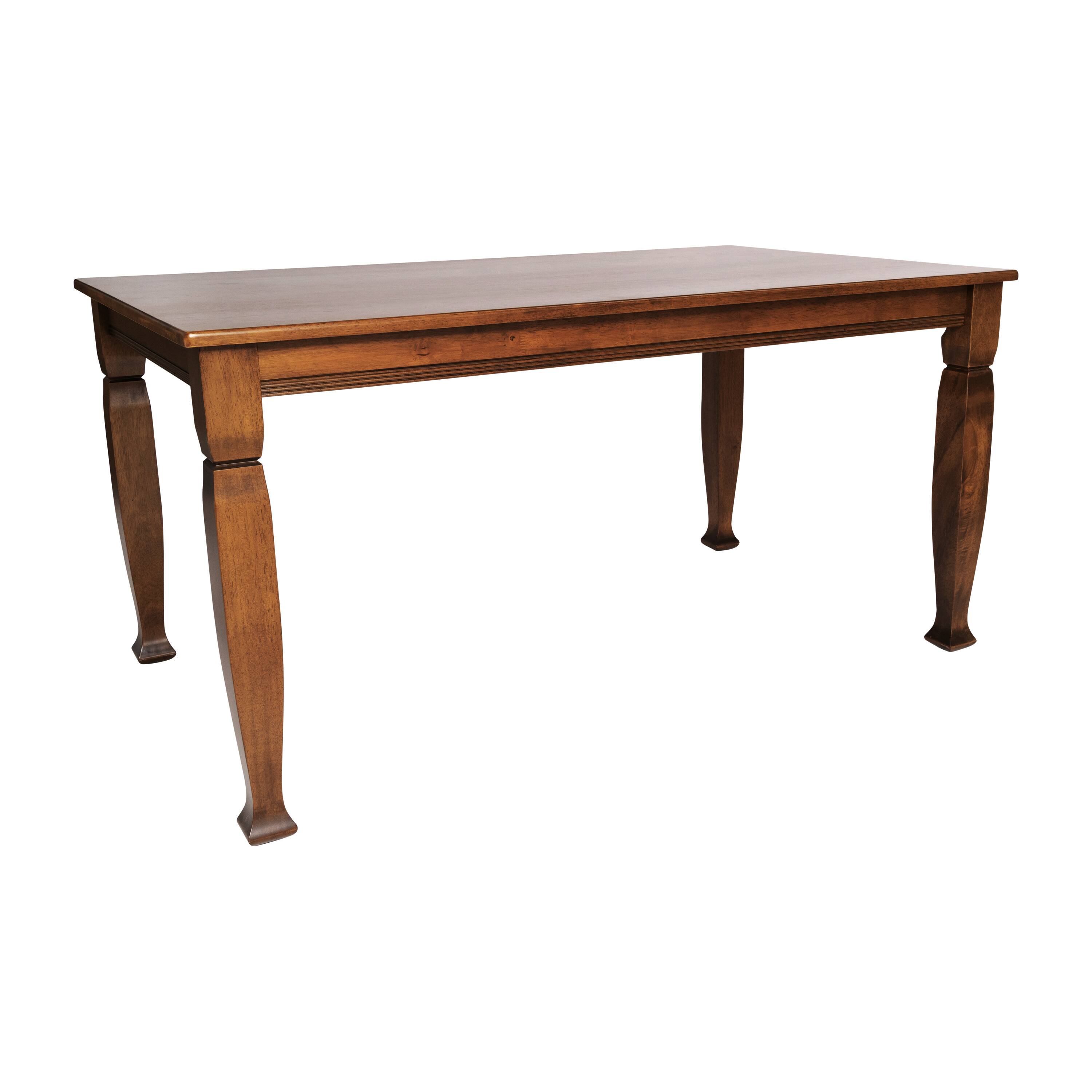 Front. Flash Furniture - Grace 60" Solid Wood Dining Table with Turned Wooden Legs, Commercial Grade Heavy Duty Rectangle Wood Table for 6, Walnu - Brown.