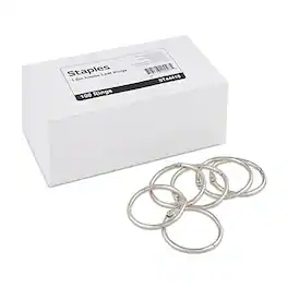 Staples - Book Rings, 1.5", 100/Pack - Silver