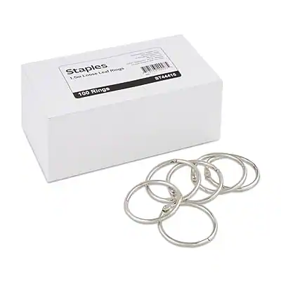 Staples
100 Loose Loose Leaf Rings
100 Rings
ST44415