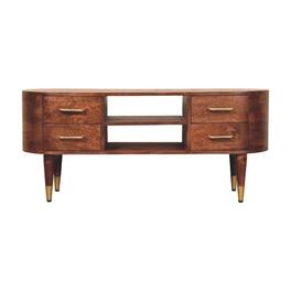 Artisan Furniture - Solid Wood Jetson Curve Media Unit - Brown