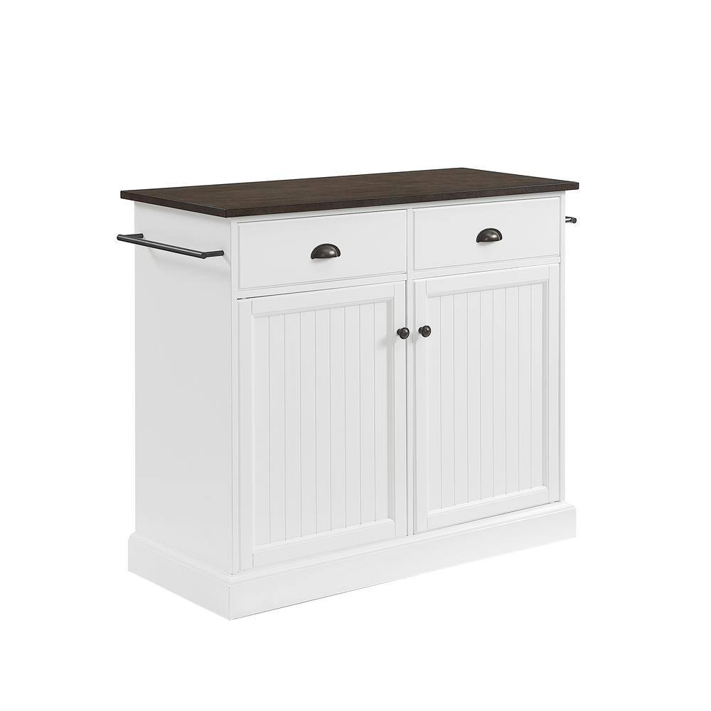 Alt View 3. Crosley Furniture - Shoreline Kitchen Island - White.