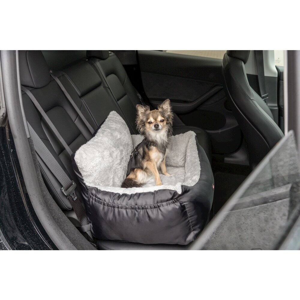 Left. TRIXIE - Convertible Lite Pet Car Seat, Dog Booster Seat, Travel Pet Bed - Black.
