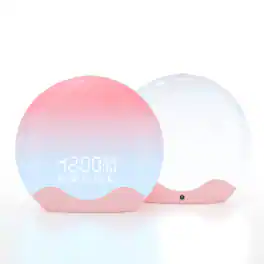 Dazzed Corner - Sunlight Alarm Clock with 10,000 Lux Therapy Light, Dual Alarms & Snooze - Pink