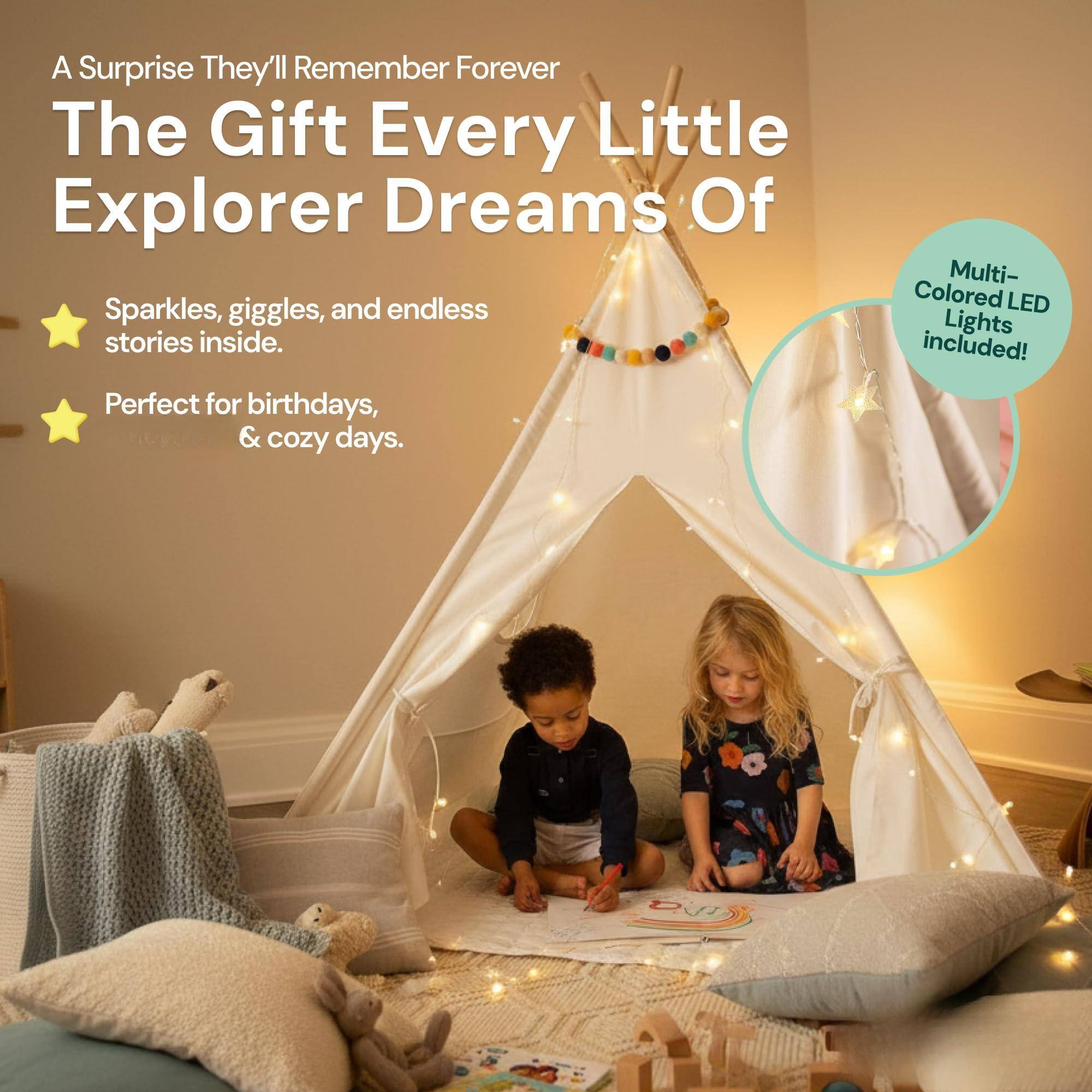 A Surprise They'll Remember Forever  
The Gift Every Little Explorer Dreams Of  

- Sparkles, giggles, and endless stories inside.  
- Perfect for birthdays, & cozy days.  

Multi-Colored LED Lights included!