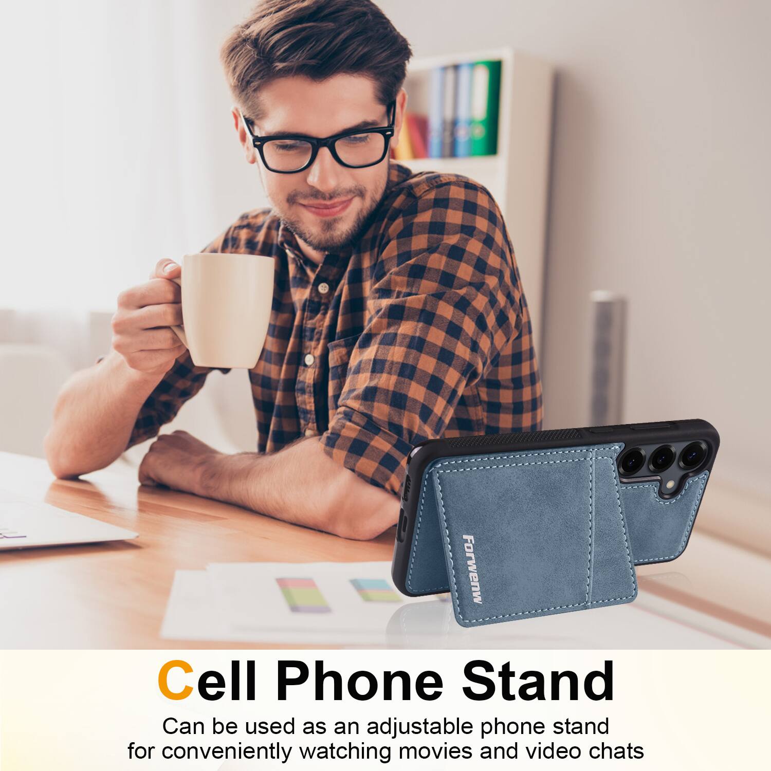 I Forwenw Cell Phone Stand Can be used as an adjustable phone stand for conveniently watching movies and video chats