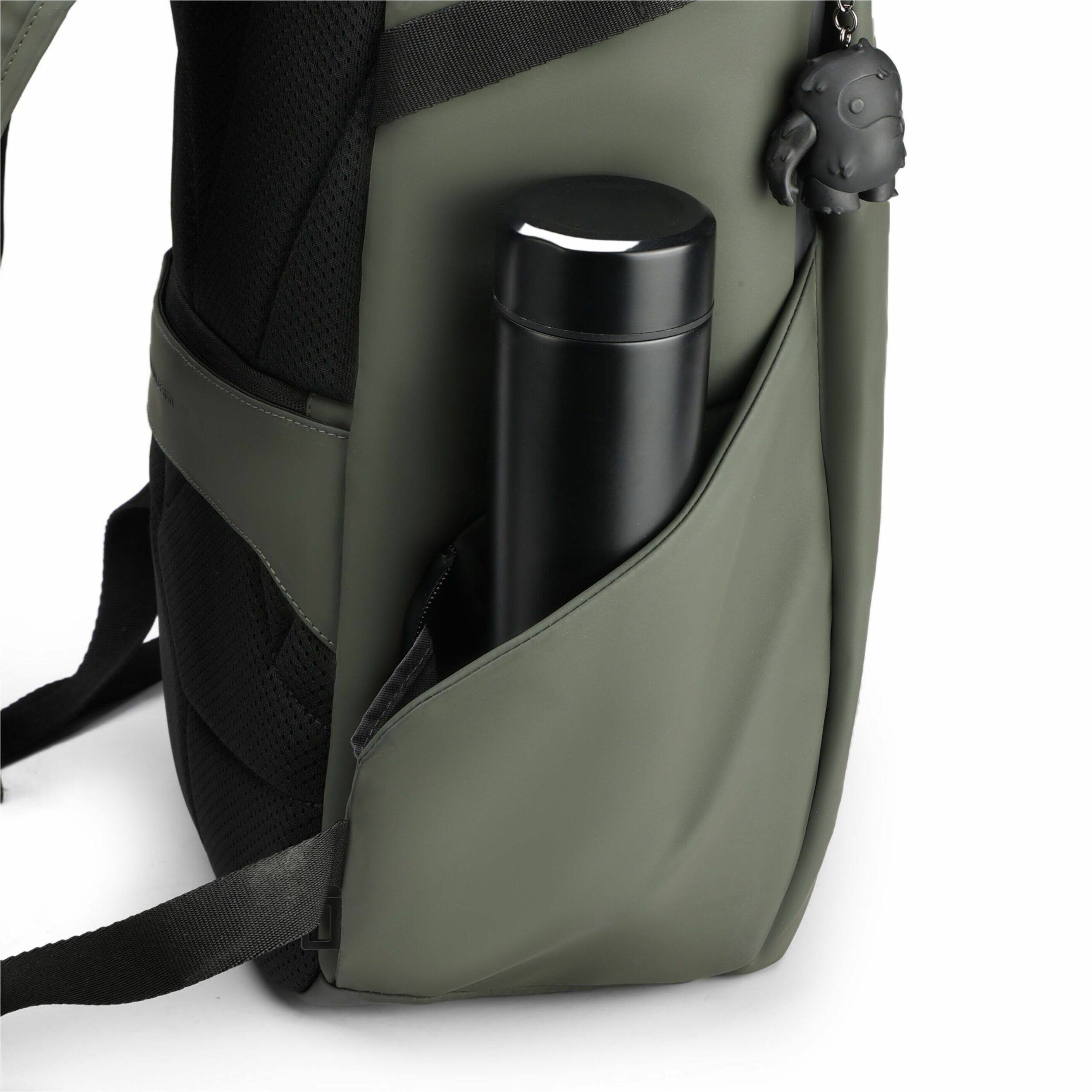 Alt View 38. Swissdigital Design - LAMONE L LED TSA-Friendly Water-Resistant Backpack With USB Charging Port  RFID Protection and Fits Up to 16″ Laptop - Dark Green.