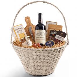 Best Choice Products - Handwoven Large Mother's Day Gift Basket, 20 inch Basket Basket w/Collapsible Handle - White