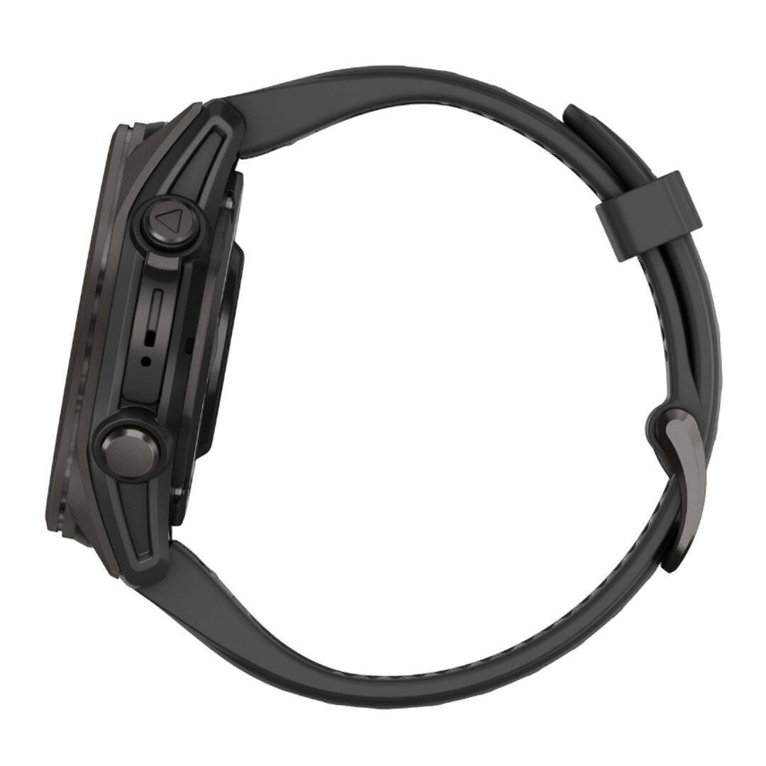 Back. Garmin - Garmin fenix 8 AMOLED Sapphire 43mm SmartwatchBundle - Black.