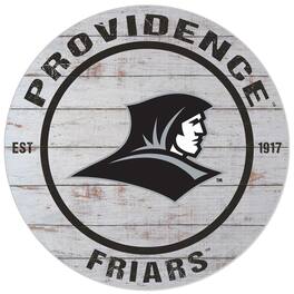 Jardine - Providence Friars 20'' x 20'' Indoor/Outdoor Weathered Circle Sign - White