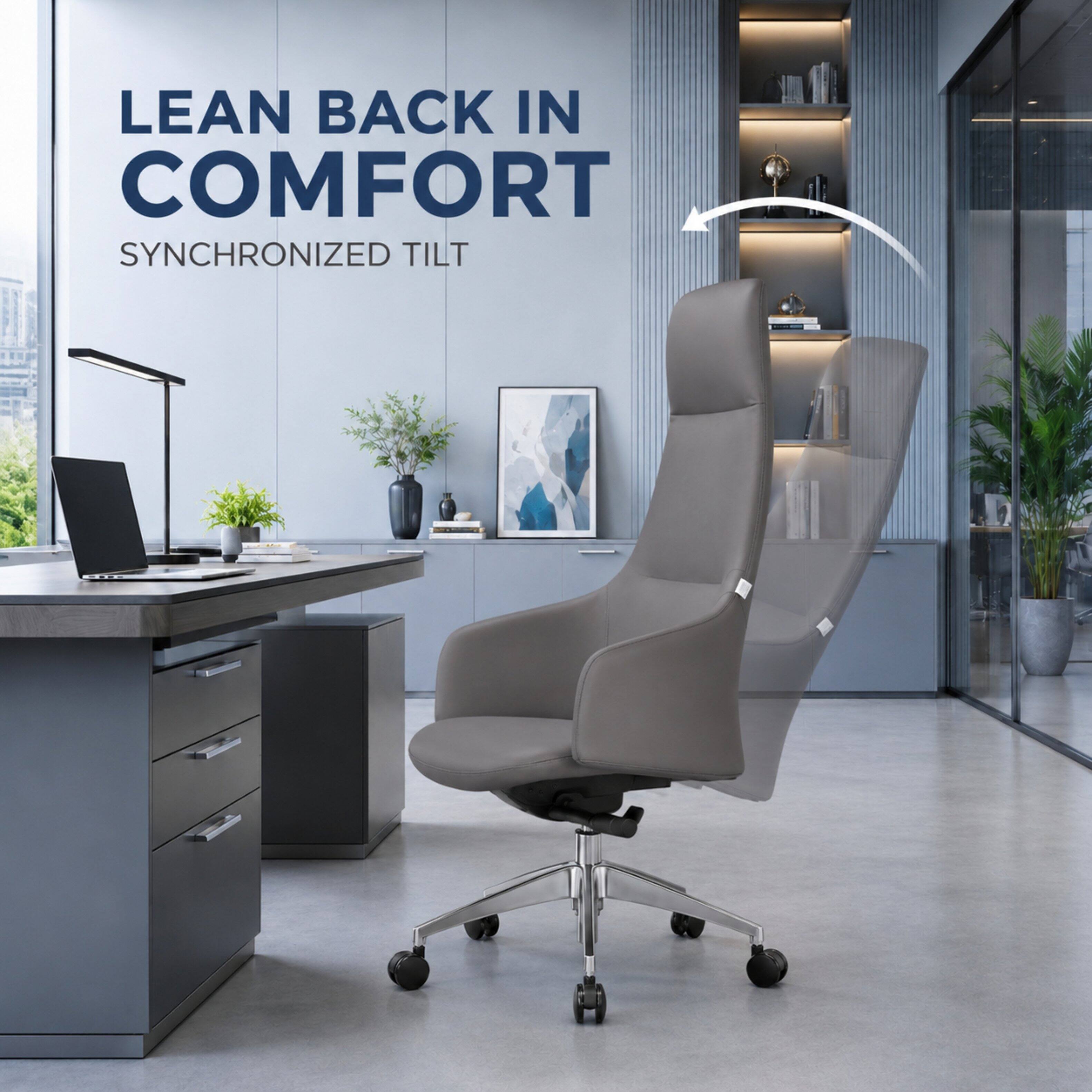 LEAN BACK IN COMFORT  
SYNCHRONIZED TILT