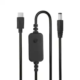 Unique Bargains - USB-C to DC PD Adapter, 1.18m/3.9ft, 5V-20V PD Trigger Cable for Tablets, LED, Lamps, Routers, Laptop, Speaker - Black