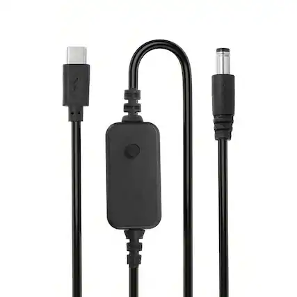 Front. Unique Bargains - USB-C to DC PD Adapter, 1.18m/3.9ft, 5V-20V PD Trigger Cable for Tablets, LED, Lamps, Routers, Laptop, Speaker - Black.
