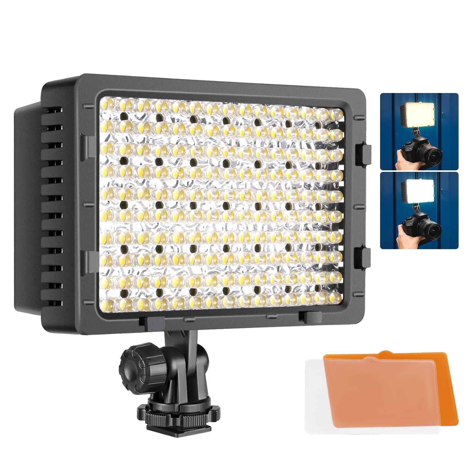 Front. Neewer - 160 LED High Power Camera Video Light, Dimmable, Universal DSLR Mount.