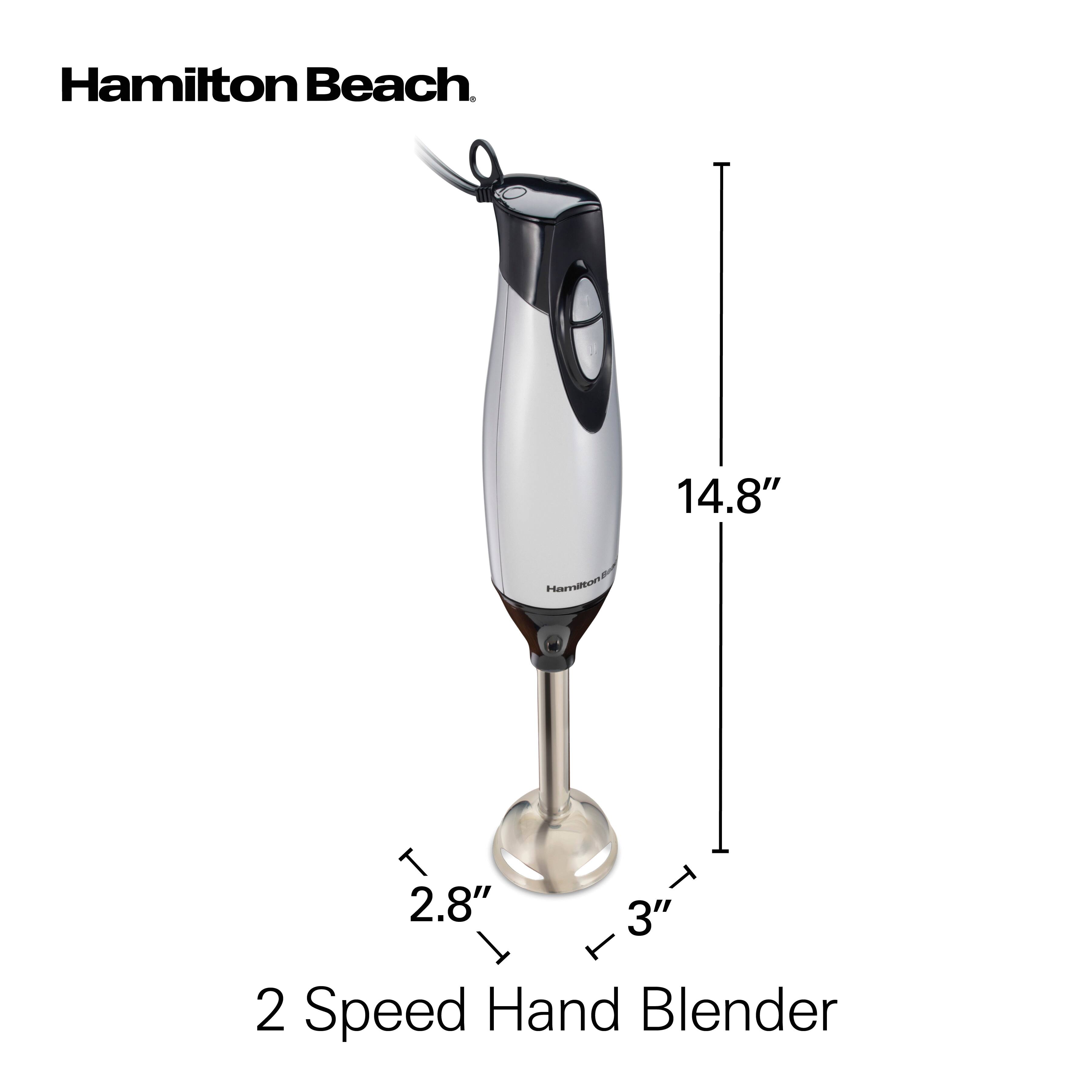 Hamilton Beach  
14.8"  
2.8"  
3"  
2 Speed Hand Blender