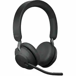 Jabra - Evolve2 65 Headset - Stereo - Wireless - Bluetooth - 98.4 ft - On-ear, Over-the-head - Binaural - Circumaural - Blue