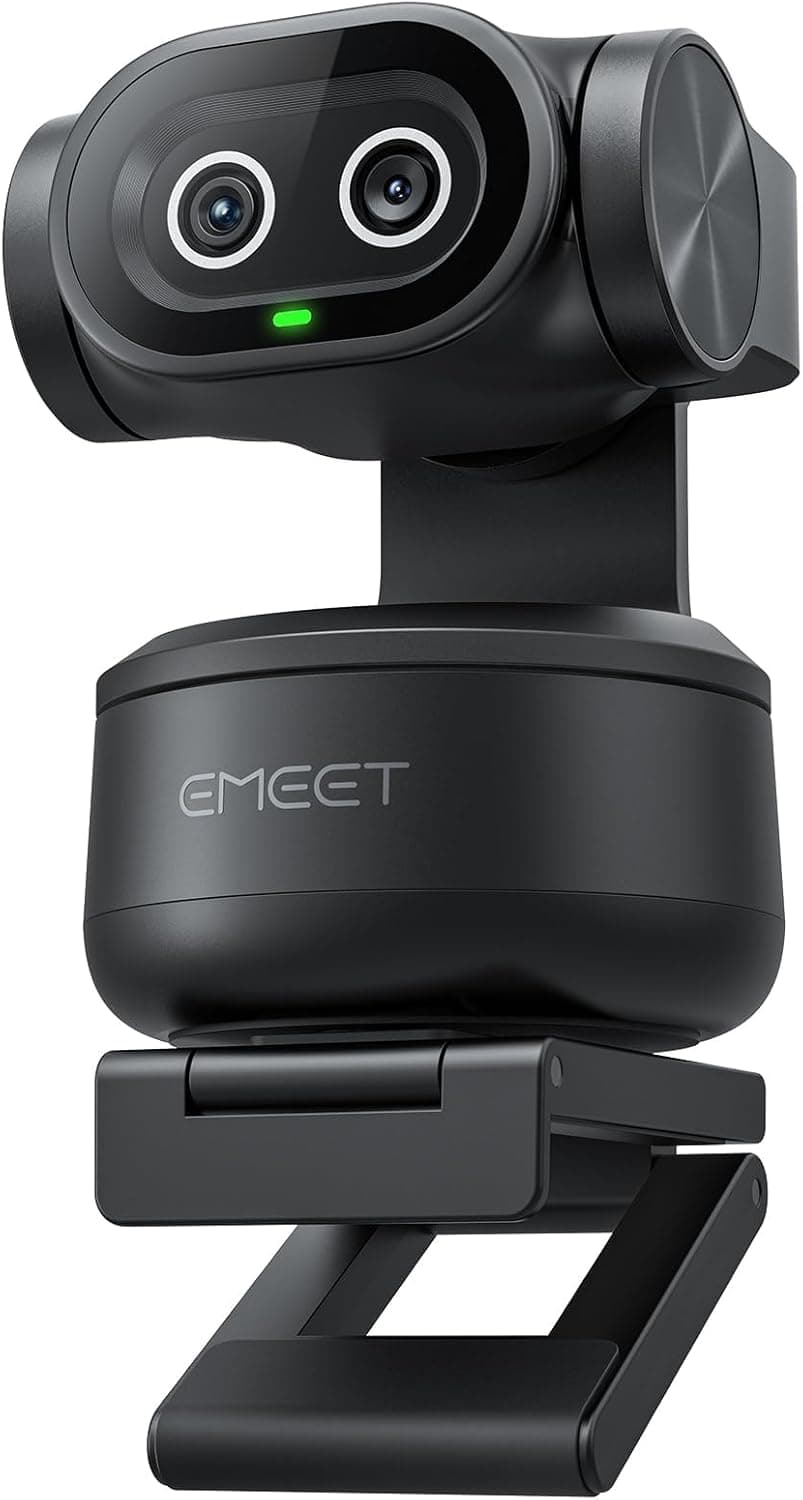 Front. EMEET - EMEET PIXY Dual-Camera AI-Powered PTZ Camera 4K, AI Tracking, PDAF&AI Autofocus 0.2s, 1/2.55'' Sony Sensor, 3 Mics, Pres.