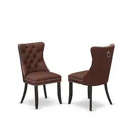 East West Furniture - Parsons Dining Chairs - Brown