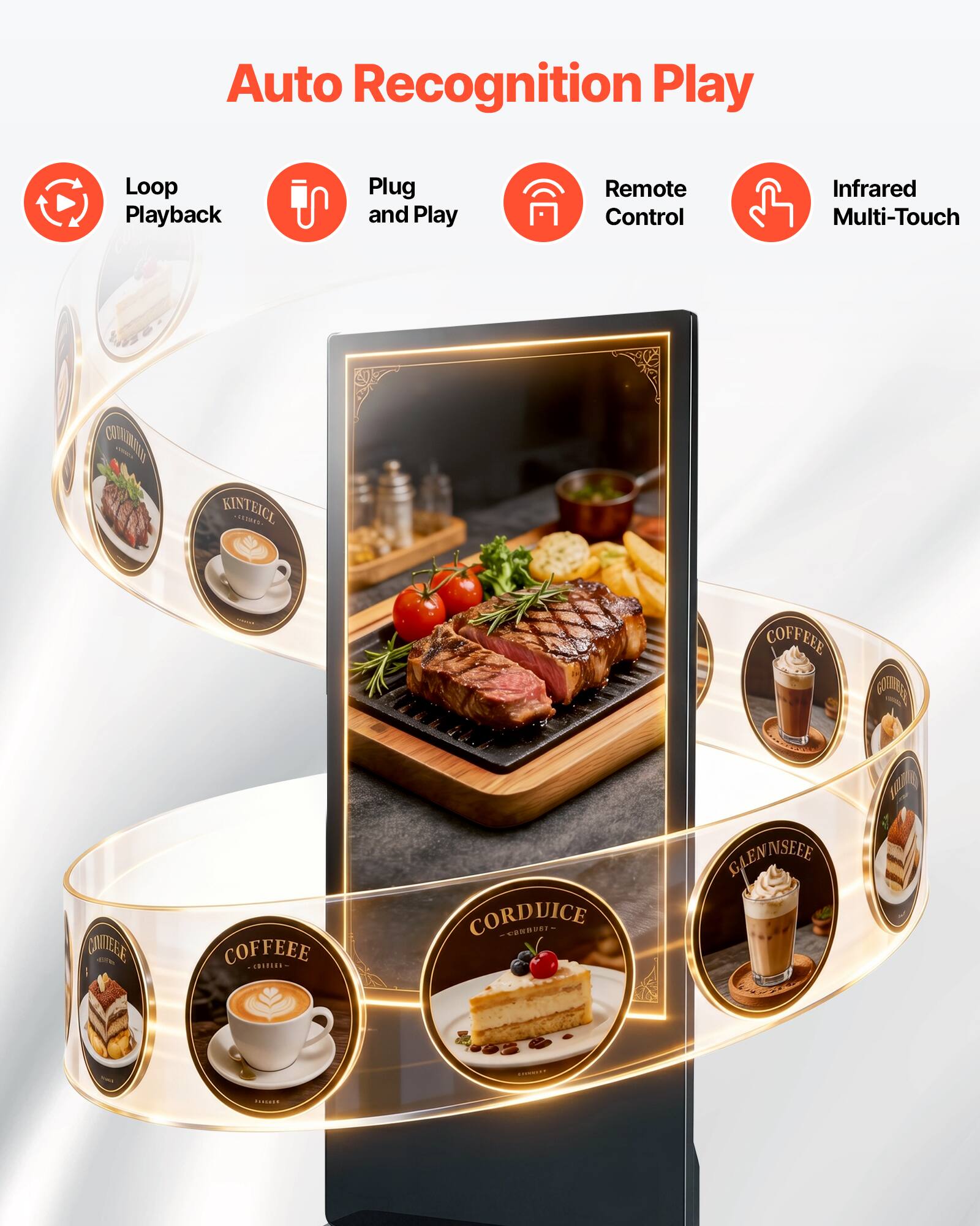 Auto Recognition Play Loop Playback Plug and Play Remote Control Infrared Multi-Touch CAN KINTEICL COFFEE CUTN - CONTEEE 4 COFFEEE unocidE CORDUICE | GLENNSEEE
